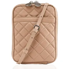 【メディア掲載】 スマホポーチ 本革 ポシェット スマホ バッグ レディース 斜め掛け 小さめ 軽量 財布機能付き 可愛い おしゃれ 携帯ポーチ 羊革 人気 通勤 旅行 [ＫＴ ＢＡＳＥ] [ベージュ]