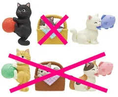 ねこパズル マグネット 2種セット ガチャ ガチャガチャ カプセルトイ 猫 ねこ ミニチュア フィギュア パズル ねこ 猫 黒猫 白猫 クロ シロ