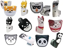 【人気商品】パターカバー ヘッドカバー オデッセイ 2ボールに対応 マレット用 マグネットタイプ/スコッティーキャメロン オデッセイに適合 ピンタイプ用 秋田犬 ハスキー犬 コアラ ネコ