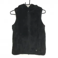 【美品】アダバット ボアパーカーベスト 黒 蓄熱裏地 レディース 38(M) ゴルフウェア adabat