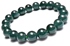 【１点物】AA☆グアテマラ産 マンサーノ翡翠 ブルージェダイト 青翡翠　9.5mm　ブレスレット パワーストーン 天然石 _MA8003