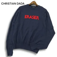 CHRISTIAN DADA クリスチャンダダ 秋冬 ERASER★ ニット セーター Sz.S～M位 メンズ 紺 ネイビーのサムネイル