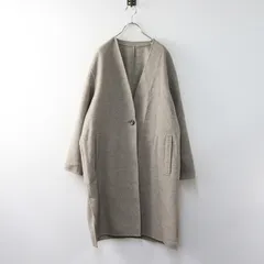 タグ付き未使用✨インディヴィ 極上ハミルトンウールリバーコート ベージュ XL coat-13001 撥水 ステンカラーコート ベージュ カーキ | L