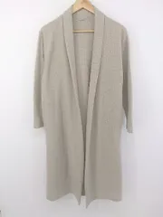 ◇ NATURAL BEAUTY BASIC ボタンレス 長袖 ニット ガウン カーディガン サイズM ダークベージュ系 レディース P  【1302280002132】