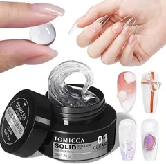 TOMICCA 長さだし ジェルネイル ポリジェルクリアジェルセット 多機能 長さ出し ジェルスカルプ LEDとUV対応(クリア-50g)