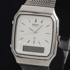 激レア◇中古動品◇120201◇リコー RIQUARTZ 2針アナデジ◇ボタン難 