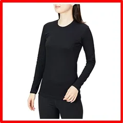 【送料無料 】ブラック(旧モデル)_LM(L巾M丈) [ミズノ] 発熱素材インナー ブレスサーモアンダーウエア 厚手 for Active クルーネック長袖シャ