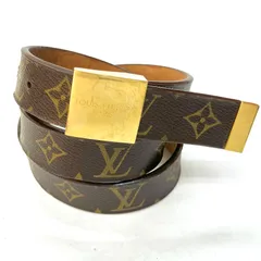 【良品⭐️LOUIS VUITTON ルイヴィトン】 モノグラム サンチュール キャレ　 レザー ベルト　 ブラウン　 シグネチャー　 95 | 38   M6800Y   LB0073 （AYA） 124120104000NKM