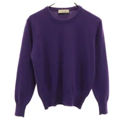 三越 カシミヤ100％ 長袖 セーター M パープル MITSUKOSHI ニット レディース