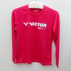 VICTOR T-86100 ロングTシャツ（レディース）Q ローズレッド Mサイズ
