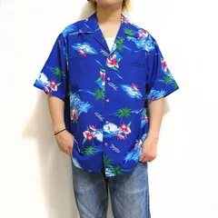 メンズXL 70s~ Hilo Hattie's ヒロハッティ 総柄 ハワイアン アロハシャツ オープンカラー ポリシャツ 半袖シャツ S/S CS230631 【SS2308】