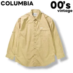 【美品】 00s コロンビア COLUMBIA 長袖 オムニドライ ミルフォードサウンドシャツ L ベージュ メンズ
