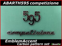 ABARTH595 competizione エンブレムアクセントカーボンセット