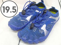 【Hanani】キッズ マリンシューズ ウォーターシューズ ブルー×シルバー 19.5㎝ 250513W002