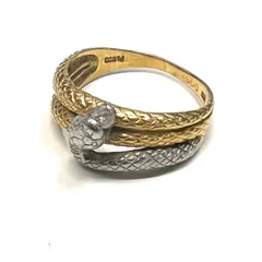 総重量約62g約10号k18 PT900 ダイヤモンド0.5ct 蛇型　リング　指輪