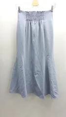 ◇ Θ NATURALBEAUTYBASIC フロントボタンマーメイドスカート ロング マーメイド スカート サイズM ブルー系 レディース E  【1411210009865】
