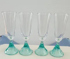 アデリアガラス　シャンパングラス（天使の詩）　４個セット