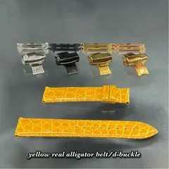 グロスイエロー アップルウォッチ ベルト バンド Dバックル付