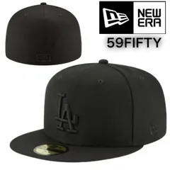 ニューエラ NEWERA キャップ 帽子 59FIFTY 5950 ドジャース ブラック×ブラック フラットバイザー 固め しっかりめ MLB メジャーリーグ 大谷翔平 メンズ レディース ユニセックス NEWERA 59FIFTY 新品