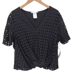カルヴェン CARVEN Vネック メッシュカットソー レディース JPN：L のサムネイル