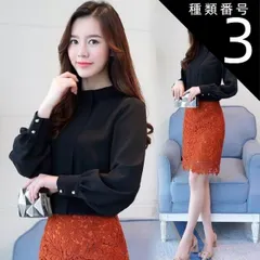 種類3：カーキ/2XL トップス シャツ ミディアム丈 袖あり 長袖 襟なし スタンドカラー シフォン かわいい 大人可愛い きれいめ シンプル 大人 上品 おしゃれ お洒落 アジアン エスニック エキゾチック 大人女子 ラフ セクシー エレガント とろみ感 