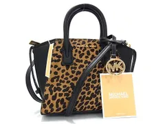 ■新品■未使用■ MICHAEL KORS マイケルコース ハラコ レオパード 2WAY ハンドバッグ ショルダー クロスボディ ブラウン系 BM4401