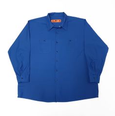 RED KAP レッドキャップ 長袖 ワークシャツ 無地 ブルー 3XL