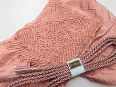 【一輝堂】【着物】和装小物　帯締め帯揚げセット　帯締　帯揚　中抜き絞り　平組　25w03-3838