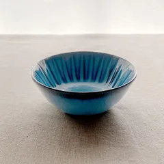 【新品】浜陶【波佐見焼】BLUE彫　半小付（小皿）小鉢