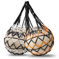 新品 網袋 手編み 2色入り 持ち運び ボールバッグ 簡易ボールバッグ ボール収納 収納ボールネット サッカー 2個セット バレーボール ネット ちょつけい25cm バスケットボール ボール