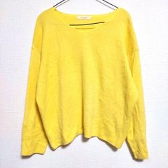 earth music&ecology 長袖ニット セーター 黄色 イエロー F