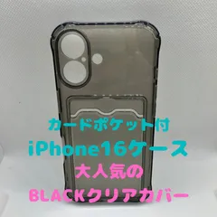 【iPhoneケース】クリアブラック　iPhone　アイフォン　シンプル　スマホカバー　韓国　推し活　推しカラー　大人女子　ソフトケース　携帯ケース　背面収納　カードケース付き　ポケット付き　トレカ　iP　iPhone16　Apple　アップル