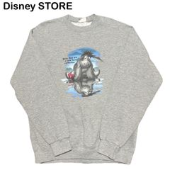 Disney STORE ディズニーストア レトロ ヴィンテージ 90s くまのプーさん Pooh キャラクター イーヨー プリント スウェット トレーナー Mサイズ