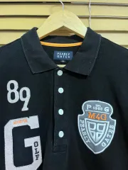 PEARLY GATES(パーリーゲイツ) メンズ パッチブラック PK 半袖Tシャツ 5 サイズ