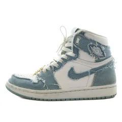 ナイキ NIKE エアジョーダン レトロ ハイ デニム Air Jordan 1 Retro High OG Denim スニーカー シューズ 24.5cm 水色 ライトブルー 白 ホワイト DM9036-104 /AN14