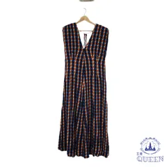 ☆美品☆ next ワンピース ひざ丈 ノースリーブ レディース 総柄 42 901-2190 送料無料 古着