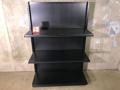 【 什器デポ 】什器セット 単体 片面 パネル 黒タテヤマ ゴンドラ什器 システム什器 コンビニ什器 ディスプレイ フック 中日販売 オカムラ
