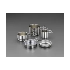 【新品・７営業日以内発送】【個人宅配送不可】【即納在庫品】エスコ EA913VH-5 ５点組コップ・鍋セット EA913VH5【キャンセル不可】【沖縄離島販売不可】