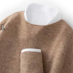 [L]秋冬 コーデ メンズ  服 シンプル ファッション オシャレ 大人 かっこいい 大きいサイズ ストリート 紳士服  セミ タートルネックセーター ウール ニット シャツ