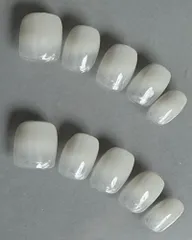 ゆずネイル バレないつけ爪 ネイルチップ ショート 付け爪 両面テープ付 シンプル フォーマル 可愛い BNT-Q-CGJ 