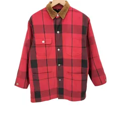 ポロバイラルフローレン Polo by RALPH LAUREN 80-90S 緑タグ 襟コーデュロイ 裏地フリース ガチャポケ チェック ハンティング ジャケット ユニセックス メンズ import：M 