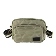 ☆ Bカーキ/ブラック ☆ LIZDAYS キルティングミニバッグ lizdays リズデイズ キルティング ミニ ショルダー ナイロン キルティングバッグ ミニショルダー ショルダーバッグ ショルダーバック 肩掛け 斜めかけ ミニバッグ 小さめ 小さい 撥水