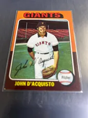 MLB 1975 Topps John D’Acquisto SF Giants No.372