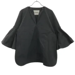 JIL SANDER ジルサンダー 21SS キーネックフリルスリーブシャツブラウス HSJWNS0022 ブラック 32のサムネイル