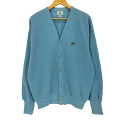 アイゾッドラコステ IZOD LACOSTE 80-90s USA製 ワンポイントロゴ アクリル カーディガン メンズ import：L 