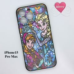 아나운서와 눈의 여왕 아나운서 엘사 아나운서 디즈니 스마트 폰 케이스 iPhone 케이스 스테인드 글라스 스타일