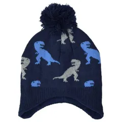 パイロット帽 ニット 帽子 男の子 子供 キッズ 耳あて 裏フリース 【新品】