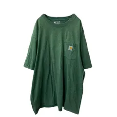 Carhartt 半袖 ポケットTシャツ XL グリーン カーハート ビッグサイズ ロゴ 古着卸 アメリカ仕入 a705-5081