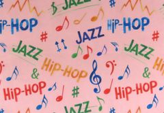 【ゆきちゃん限定】X2328 HIPHOP＆JAZZ ポップ柄 ピンク 1m