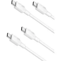 【新品・3営業日で発送】ANKER アンカー Anker 310 USB-C to USB-C Cable (3ft) - 2pack B2C - UN White Iteration 1(B81E1021)